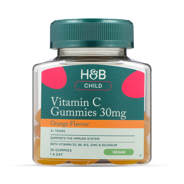 Holland & Barrett Kids Vitamin C Immune Support Orange Flavour 30mg 30 Gummies